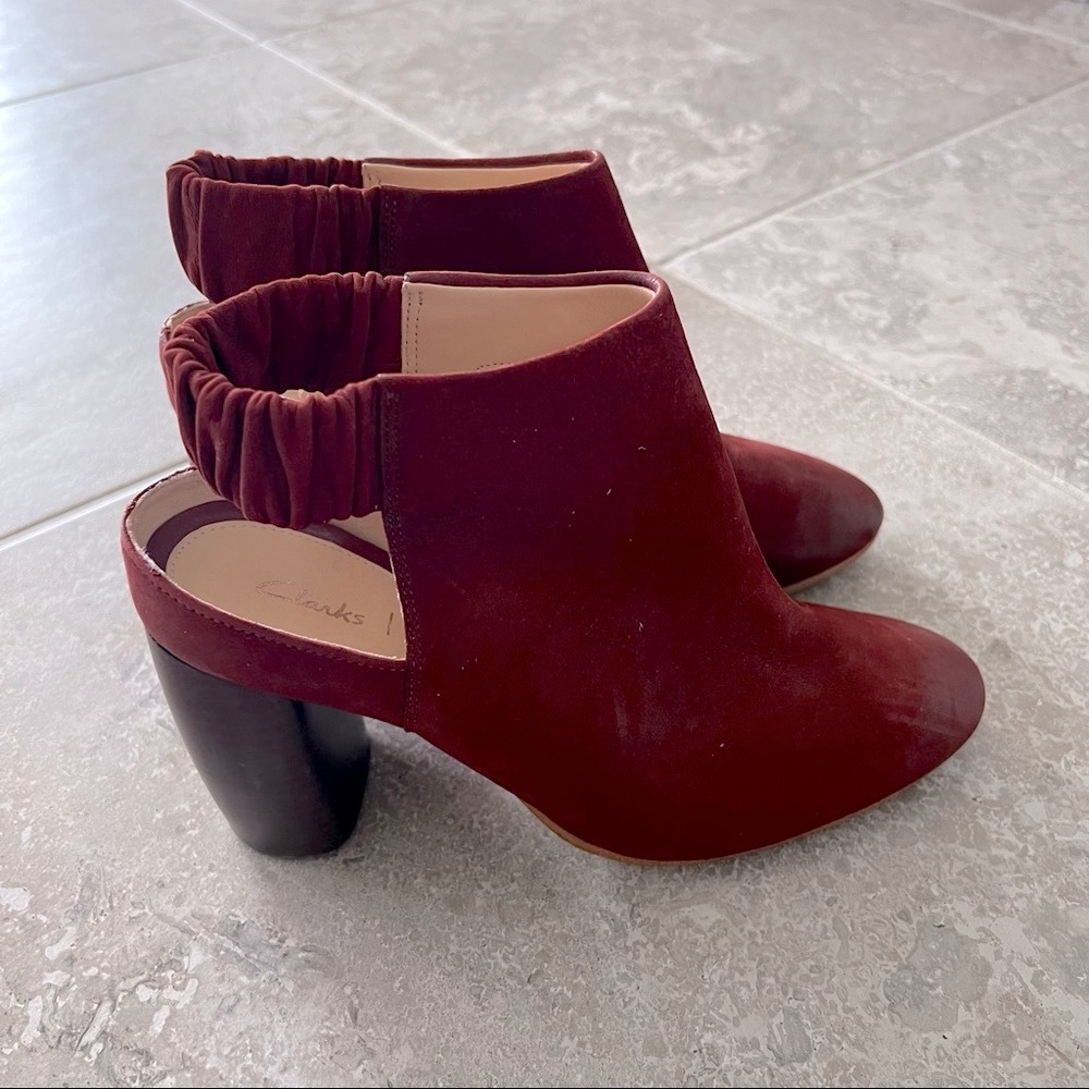 NEW Clarks Grace Margot Rust Nubuck Leather Ankle Boots, Size UK 6 US 8½ - Picture 4 of 11